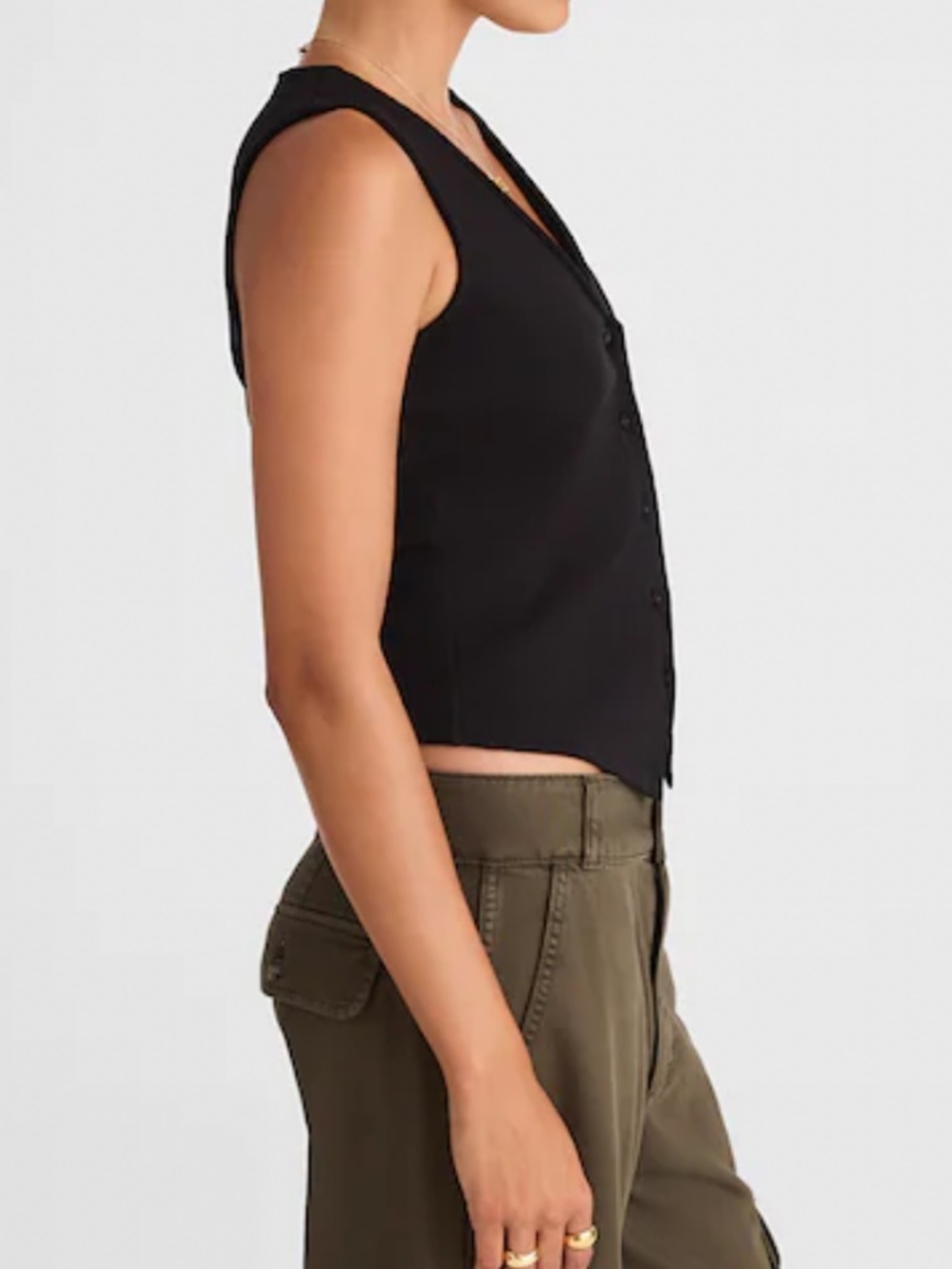 Madewell Ribbed V-Neck Vest - Picture 3 of 9